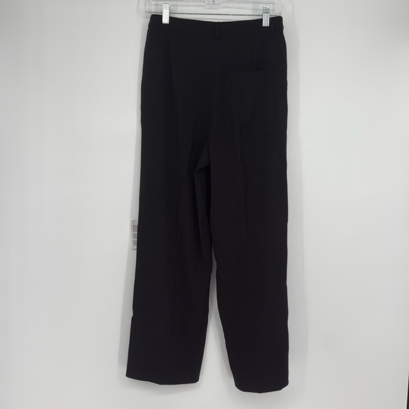 Topshop Black High-Waisted Pleated Trousers Sz 4 US Classic Work Pants NEW - Picture 3 of 5